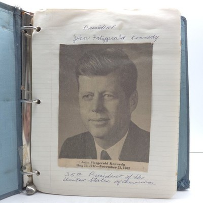 Vintage 1963 JFK Assassination Scrapbook 75+ Original Newspaper Clippings Oswald