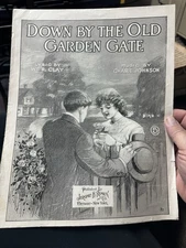 1900s Detroit  11x14 Chas. L. Johnson DOWN BY THE OLD GARDEN GATE No Center Page