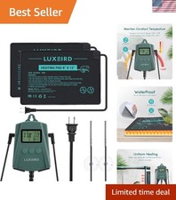 8x12 Inch Reptile Heating Pad with Dual Output Thermostat Set