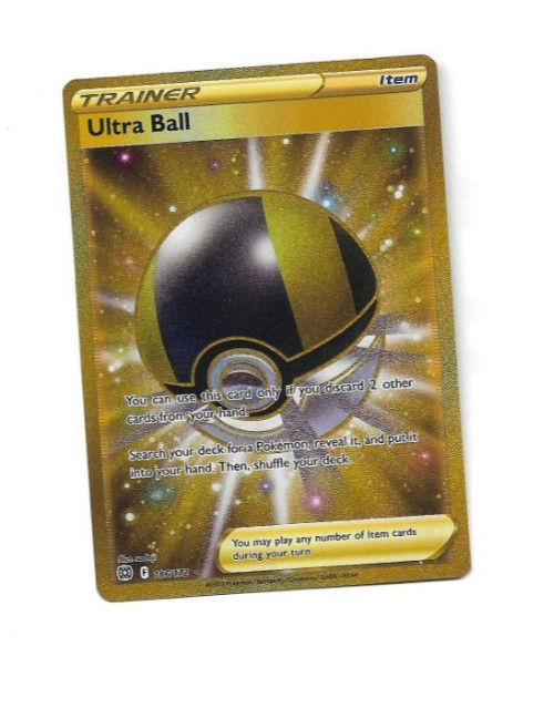 Pokemon TCG Ultra Ball 186/172 Secret Rare Foil Card NM