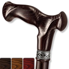 38 Inch Handmade Wooden Walking Cane Ergonomic Canes for Seniors Asterom Sticks
