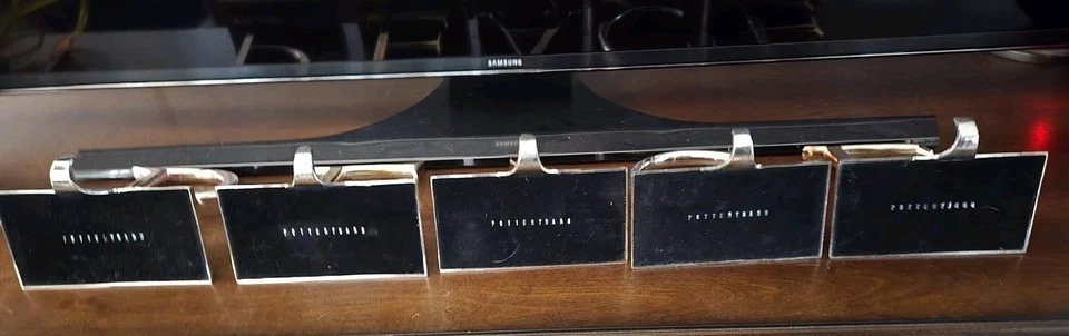 Medias de vacaciones Pottery Barn PEACE (5) piezas metal plateado Navidad Foto 2 de 2