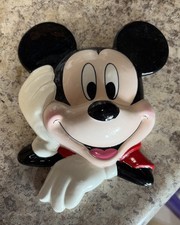 Vintage 3D Disney Mickey Mouse Ceramic Wall Hanging Face 6 RARE COLLECTIBLE