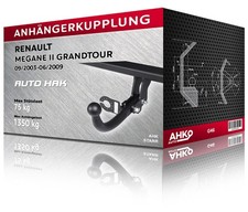 Anhängerkupplung für Renault MEGANE II GRANDTOUR, Bj. 09/2003-06/2009 (G46)