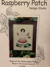 RASPBERRY PATCH DESIGN Cross Stitch Pattern Angel of the Watermelon Patch