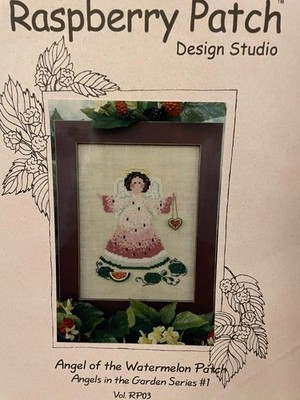 RASPBERRY PATCH DESIGN Cross Stitch Pattern Angel of the Watermelon Patch