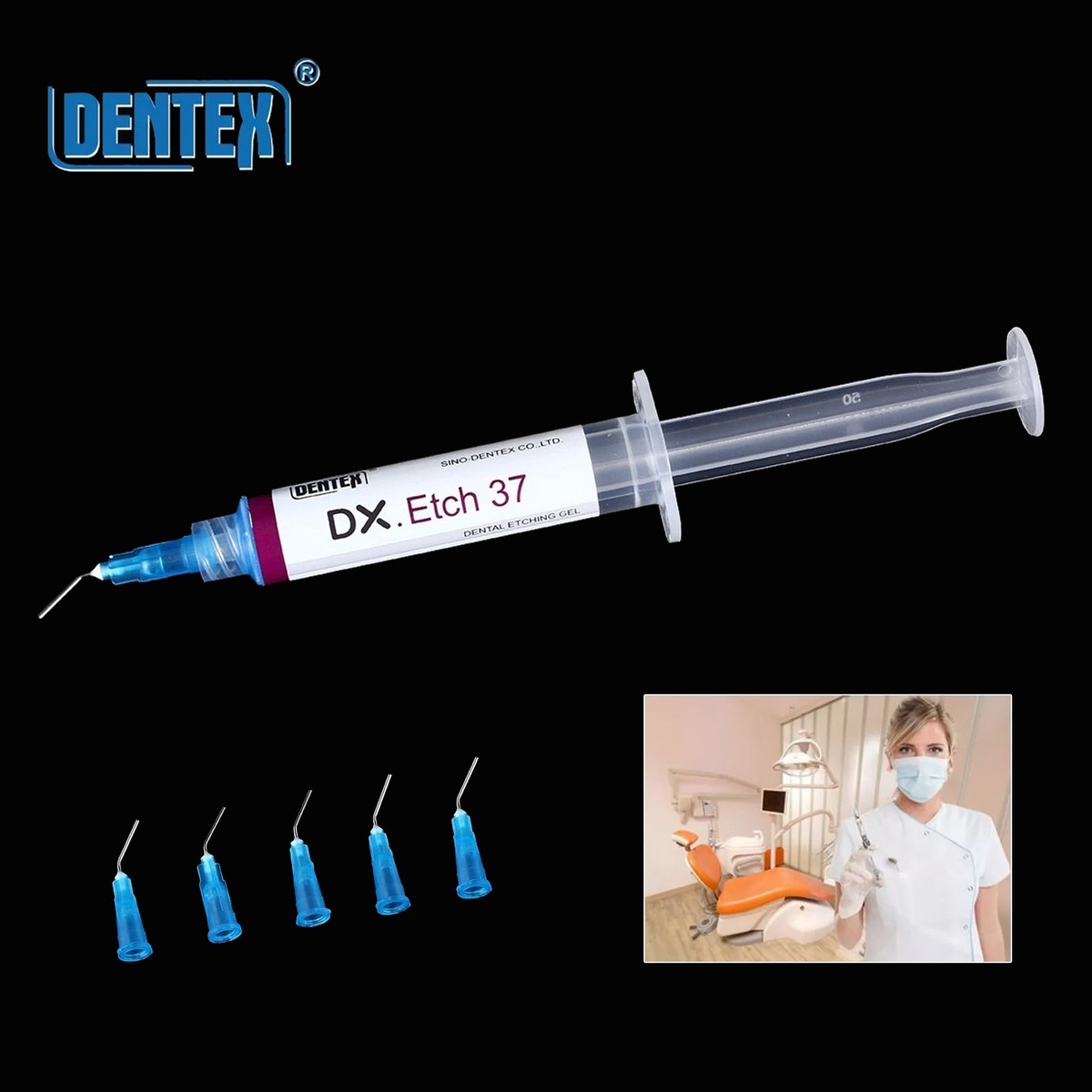 DENTEX Gel di incisione dell'acido della resina dentale 37% della DENTEX Gel di incisione dell'acido della resina dentale 37% della