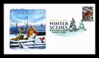 DR JIM STAMPS US COVER WINTER SCENES FIRST DAY ISSUE PANDA CACHET