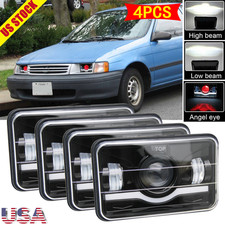 4pcs 4x6 Led Headlights Hilo Beam Red Drl For 1988-1994 Toyota Tercel 300w Dot 4pcs 4x6 Led Headlights Hilo Beam Red Drl For 1988-1994 Toyota Tercel 300w Dot