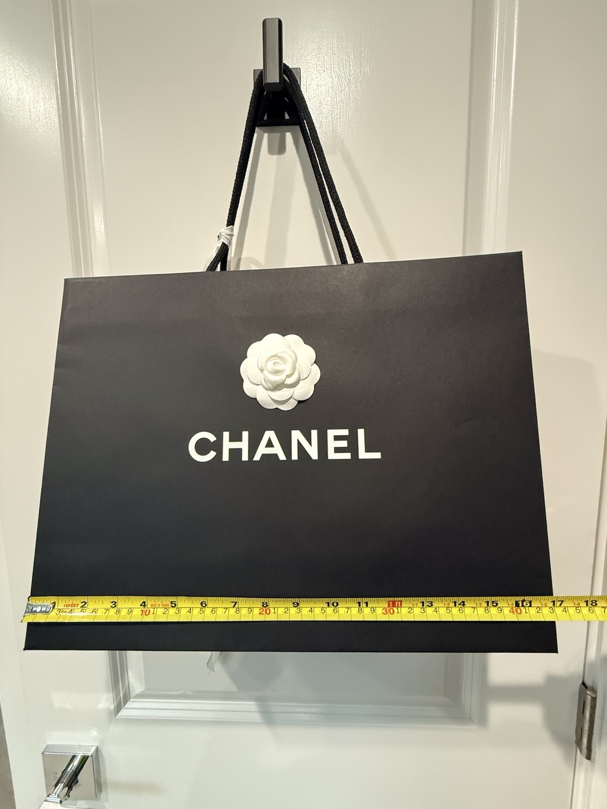 Chanel Paper Shopping Bag With Camellia & Ribbon (authentic) ~16.5”x13”x6” thumbnail 2