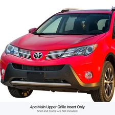 For Toyota RAV4 2013-2015 APG 4-Pc Polished 8x6 mm Horizontal Billet Main Grille