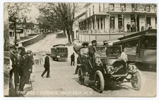 RPPC NY Remsen Henry Beach Fantasy Card the Busy Corner Oneida County