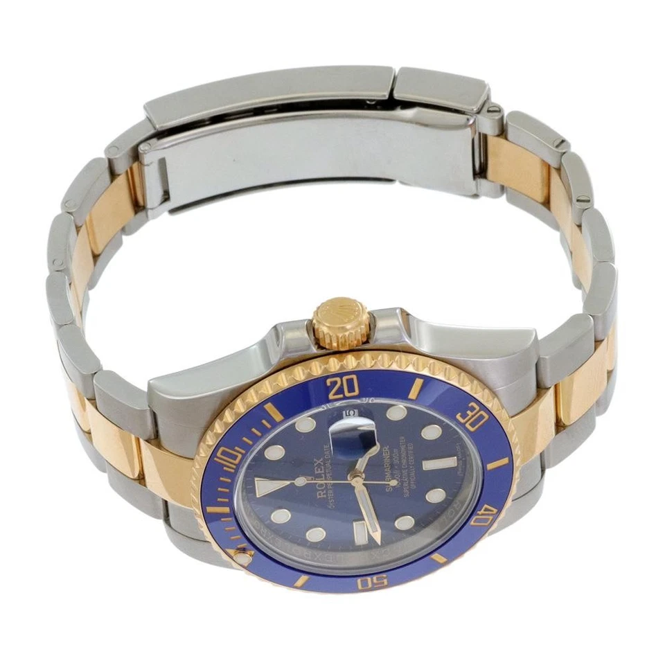 Reloj Rolex Submariner acero oro 18k esfera azul para hombre 116613 servicio y garantía Foto 2 de 4