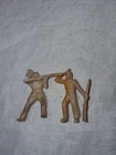Vintage Marx Fort Apache 60mm Vinyl Indian Warriors Firing Rifle & Scouting Tan