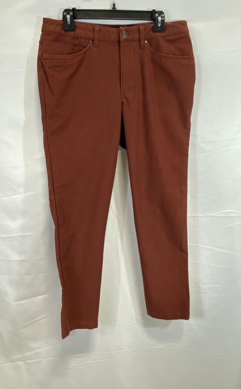 Unbranded Women's Terracotta Moto Knee Skinny Chino Pants Sz 32x28