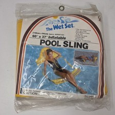 Vintage 1986 The Wet Set Intex Pool Sling Inflatable Float 60 x 37 NEW