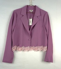 JASON WU PURPLE BLAZER AND DECOR WOMEN ON BUTTONS SZ L