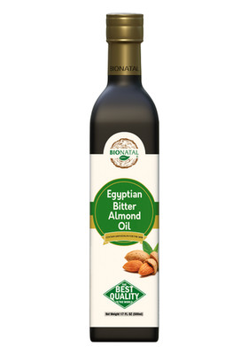 BioNatal Egyptian Bitter Almond Oil 17oz | Cold-Pressed, Pure Skin & Hair Oil