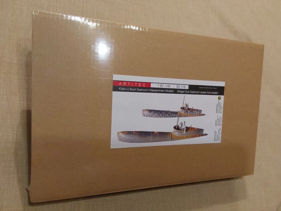 Artitec Bausatz 1:87/H0, 50.116 U-Boot Seehund,Wasserlinienmodell Neu OVP Rar - Bild 2 von 4