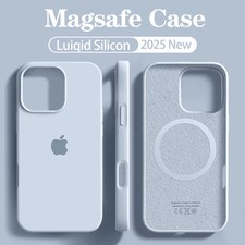 MagSafe Liquid Silicone Case For iPhone 12 13 14 15 16 17 Pro Max Plus