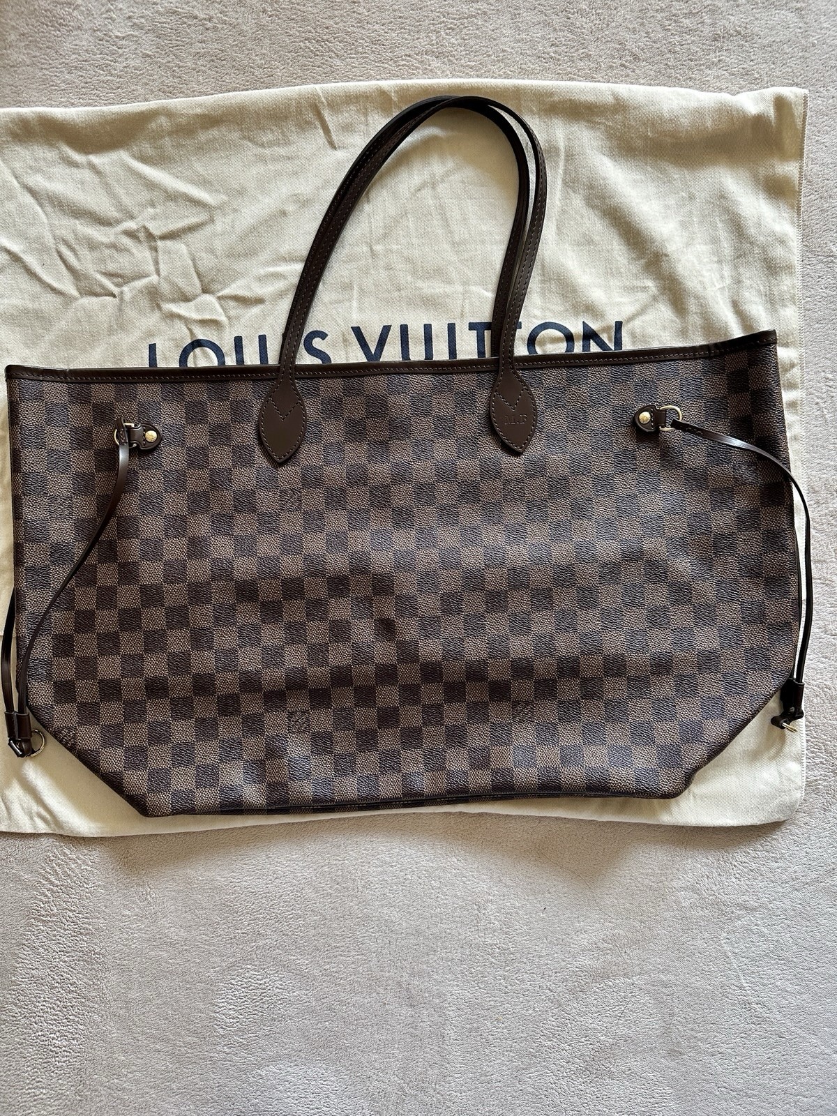 Louis Vuitton Neverfull GM Damier Ebene Tote Bag EUC Excellent Condition