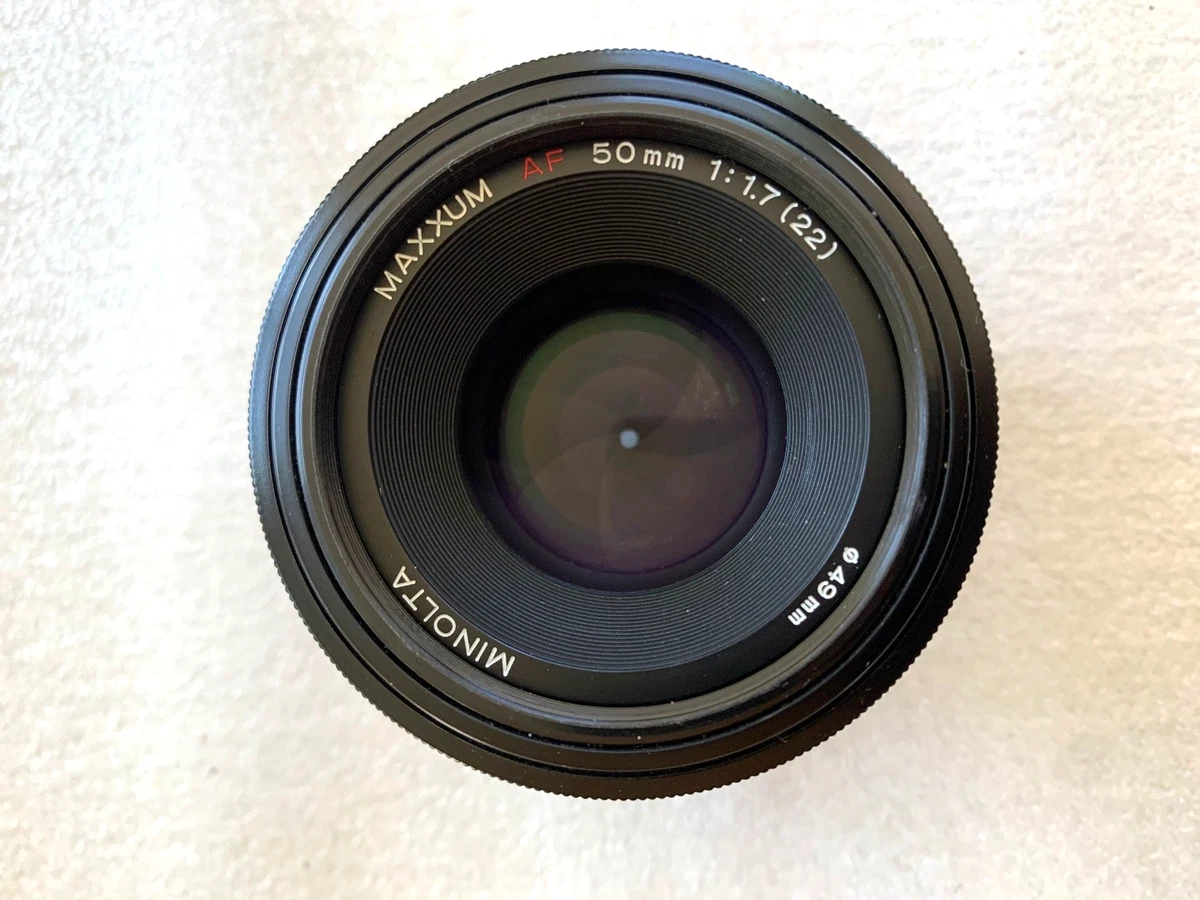 Minolta Maxxum 50mm Focal Camera Lenses f/1.7 Maximum Aperture for