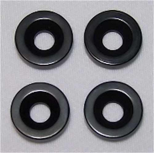 Guitar Parts - SET of 4 - BUSHINGS FERRULES - For Neck Mounting - BLACK