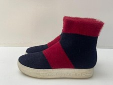 FORNARINA SCARPE DONNA MARNARINA/TESSUTO ROSSO PULL ON CALZINI CAVIGLIA UK 5 EUR 38 B66