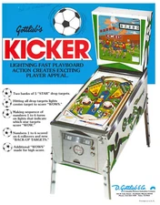 Kicker Gottlieb Pinball Flyer / Brochure / Ad - Hard to Find