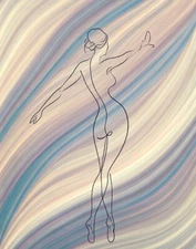 Digital Minimalist Line Art Woman Portrait - Modern Abstract Wall Art Print