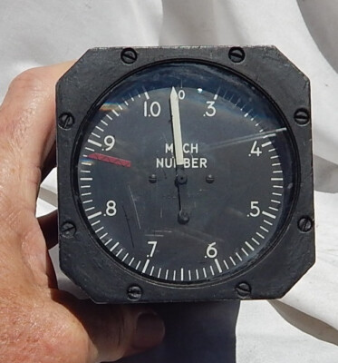 Delta Convair 880  & Douglas DC-8 Pilot's Mach Speed Indicator Gauge Instrument