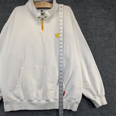 BTS McDonald's Men's 1/4 Zip Sweatshirt White XL Long Sleeve