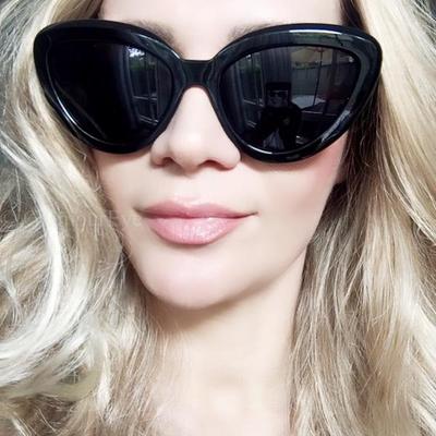 Vintage Cat Eye Sunglasses | 1940s 1950s | Black Multi | Pinup Rockabilly PinUP CAT Eye Black Glossy NIKITA Rockabilly Women Big  main image 4
