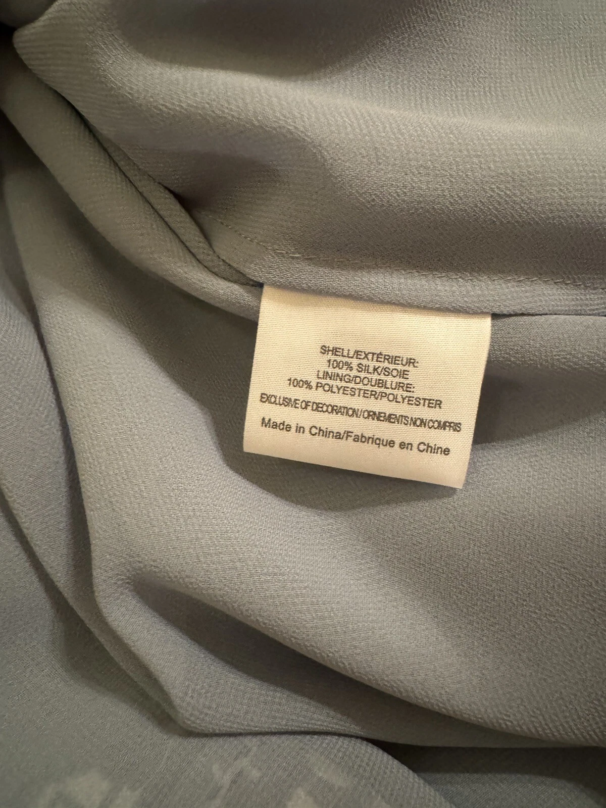 Abito Tory Burch nuovo 100% seta charlize caftano ricamato azzurro chiaro taglia 4