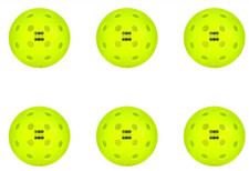 Glow in The Dark Pickleballs, Shadow-Ball, 6 Pack Pickleballs,Outdoor Pickleball