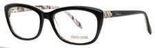 ROBERTO CAVALLI Martinica 715 005 Black Womens Semi Cat Eye Eyeglasses 54-17-140