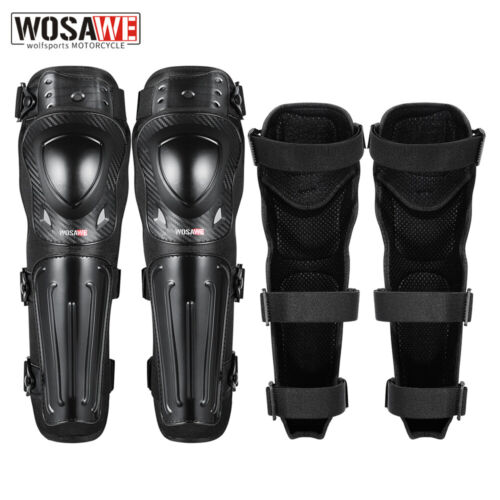 WOSAWE New Extended Knee and Elbow Pads MTB Motorcycle Riding Protective Gears - Picture 1 of 18