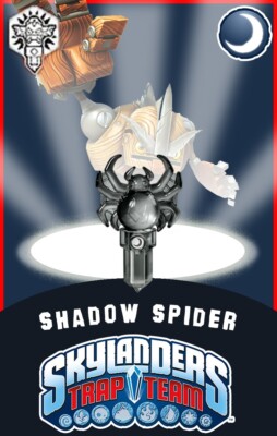 Skylanders Trap Team Shadow Spider Fisticuffs Trap Villain Trapped NFC Card