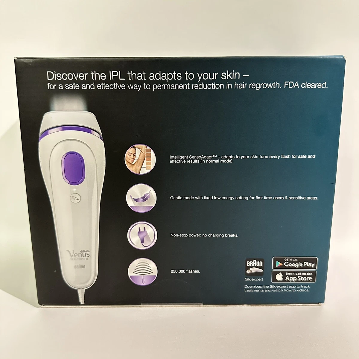Gillette Venus Silk Expert 3 IPL Hair Removal System Powered by