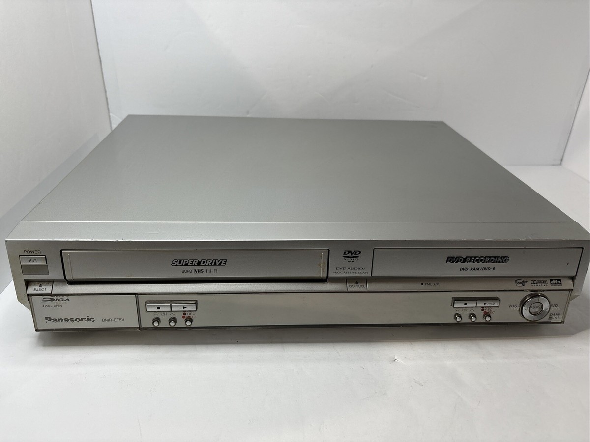 Panasonic DMR-E75V VCR DVD Recorder/Burner-Transfer-Untested  
