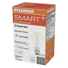 Sylvania Smart LED Smart Bluetooth A19 light Bulb, Seamless Setup, Works with