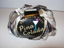 PLYMOUTH PINA COLADA GRAY TAN BROWN KNITTING CRAFTS CROCHET TASSEL YARN 50G