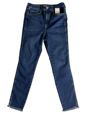 NWT We The Free People Raw High-Rise Jegging Size 31 Deep Indigo Raw Hem