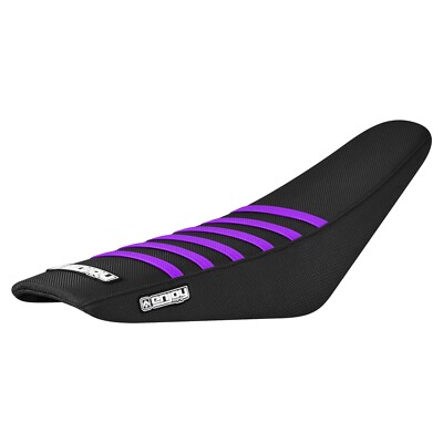 Altis Sigma off-road e-bike gripper seat cover  all BLACK w/ PURPLE rib #480
