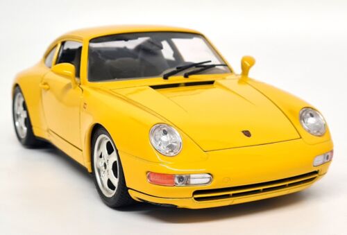 Burago 1/18 - Porsche 911 993 Carrera Speed Yellow 1993 Diecast Model Car