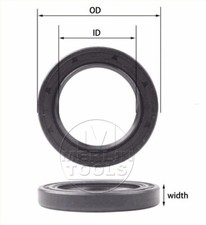 19 - 20mm TC Double Lip Rubber Rotary Shaft Oil Seal with Spring
