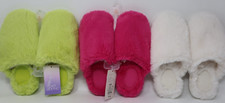 Women's Emily Puff Scuff Slippers Sm 5-6 Stars Above Pink White Green Lot of 3