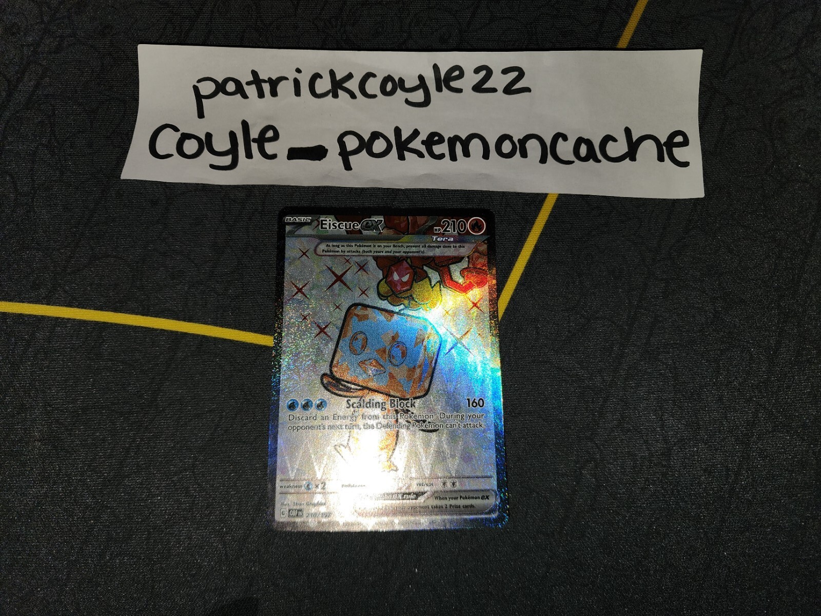 Eiscue ex Full Art Holo Ultra Rare Scarlet & Violet Obsidian Flames 210/197 NM