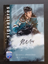 2007-08 Be A Player Jonathan Cheechoo BAP Signatures Auto #S-JC San Jose Sharks
