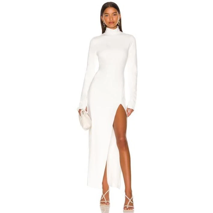 Nonchalant Label Declan Turtleneck Dress Off White Womens Size